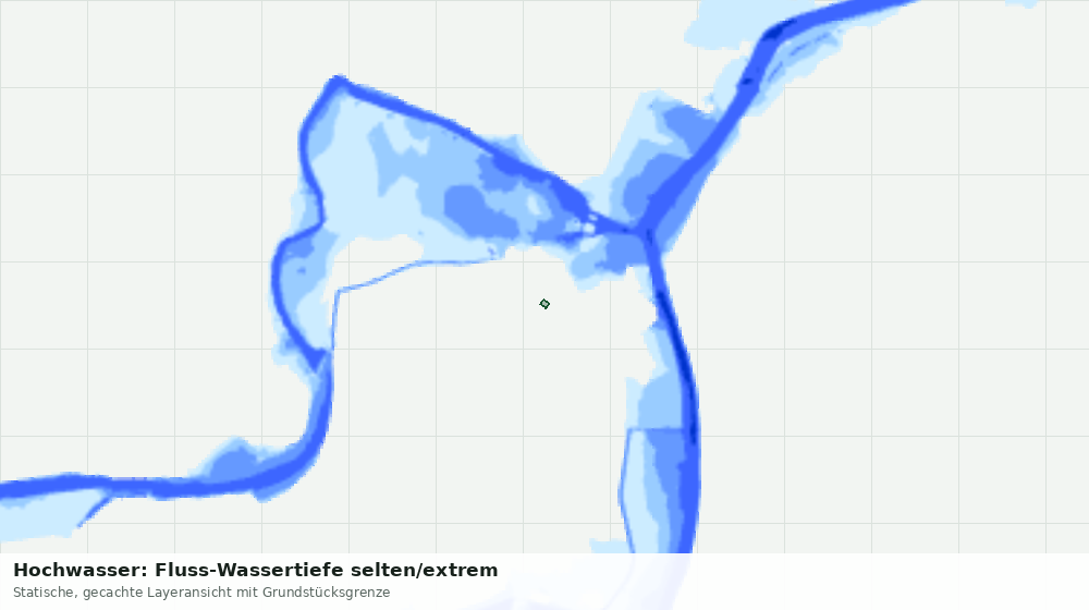 Statische Kartenansicht: Hochwasser: Fluss-Wassertiefe selten/extrem