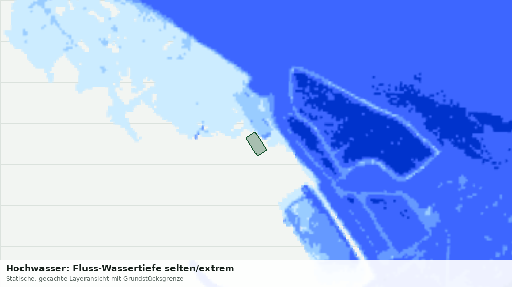 Statische Kartenansicht: Hochwasser: Fluss-Wassertiefe selten/extrem