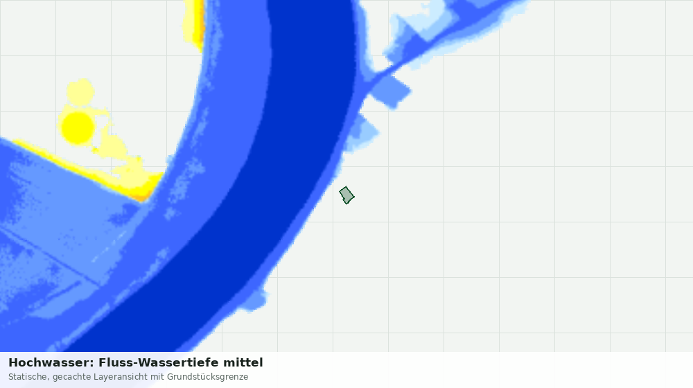 Statische Kartenansicht: Hochwasser: Fluss-Wassertiefe mittel