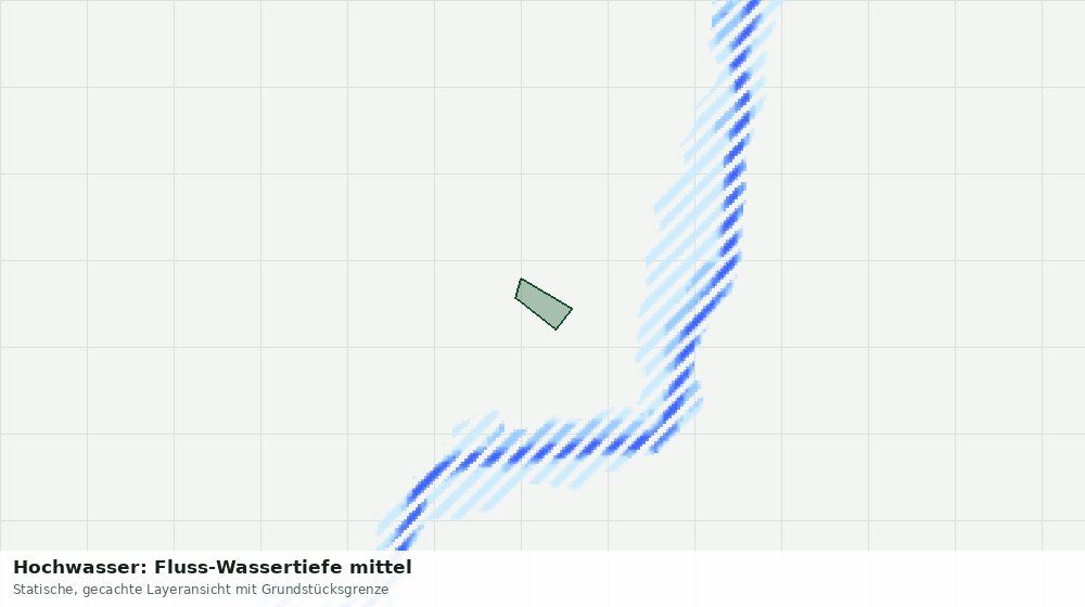 Statische Kartenansicht: Hochwasser: Fluss-Wassertiefe mittel