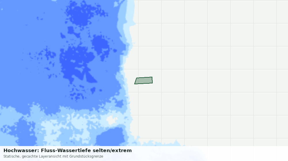 Statische Kartenansicht: Hochwasser: Fluss-Wassertiefe selten/extrem