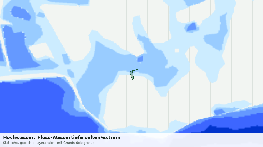 Statische Kartenansicht: Hochwasser: Fluss-Wassertiefe selten/extrem
