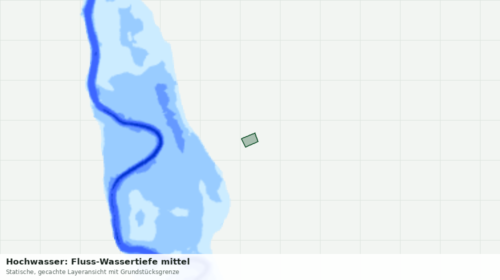 Statische Kartenansicht: Hochwasser: Fluss-Wassertiefe mittel