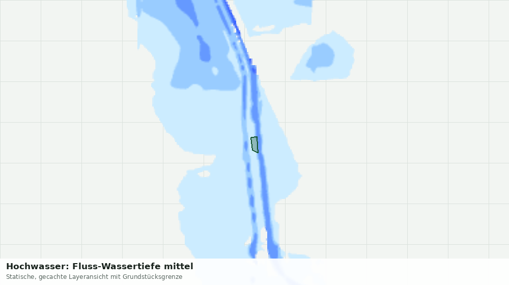 Statische Kartenansicht: Hochwasser: Fluss-Wassertiefe mittel