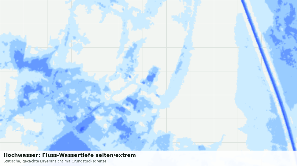 Statische Kartenansicht: Hochwasser: Fluss-Wassertiefe selten/extrem
