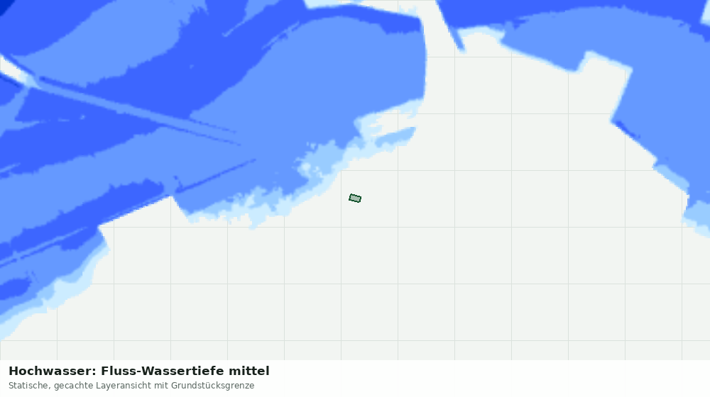 Statische Kartenansicht: Hochwasser: Fluss-Wassertiefe mittel