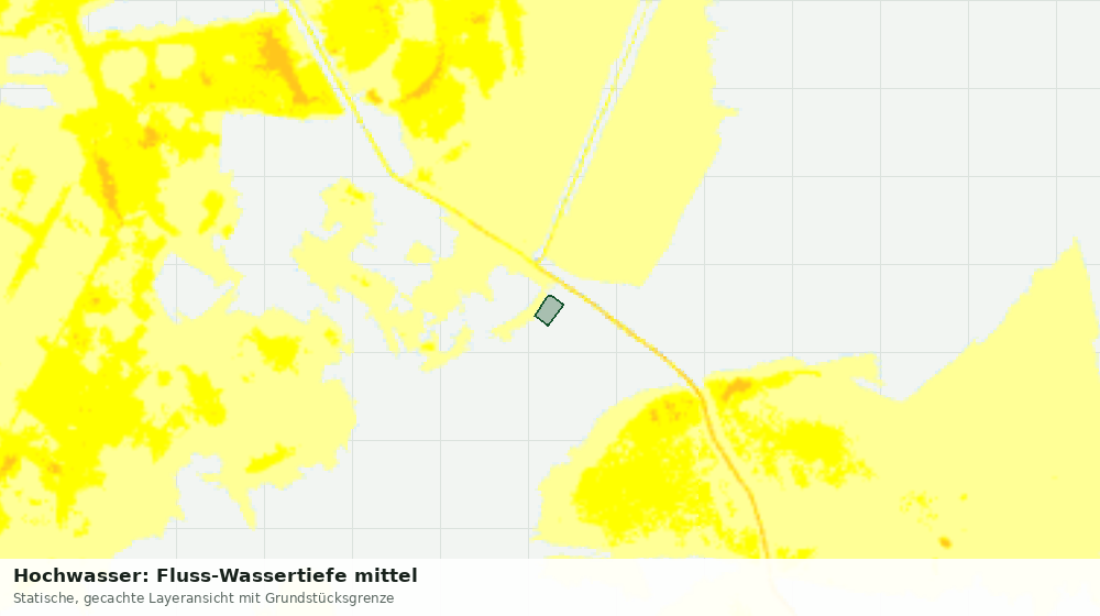 Statische Kartenansicht: Hochwasser: Fluss-Wassertiefe mittel