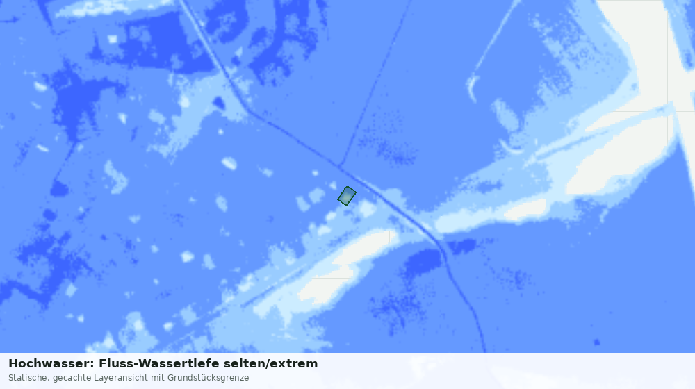Statische Kartenansicht: Hochwasser: Fluss-Wassertiefe selten/extrem