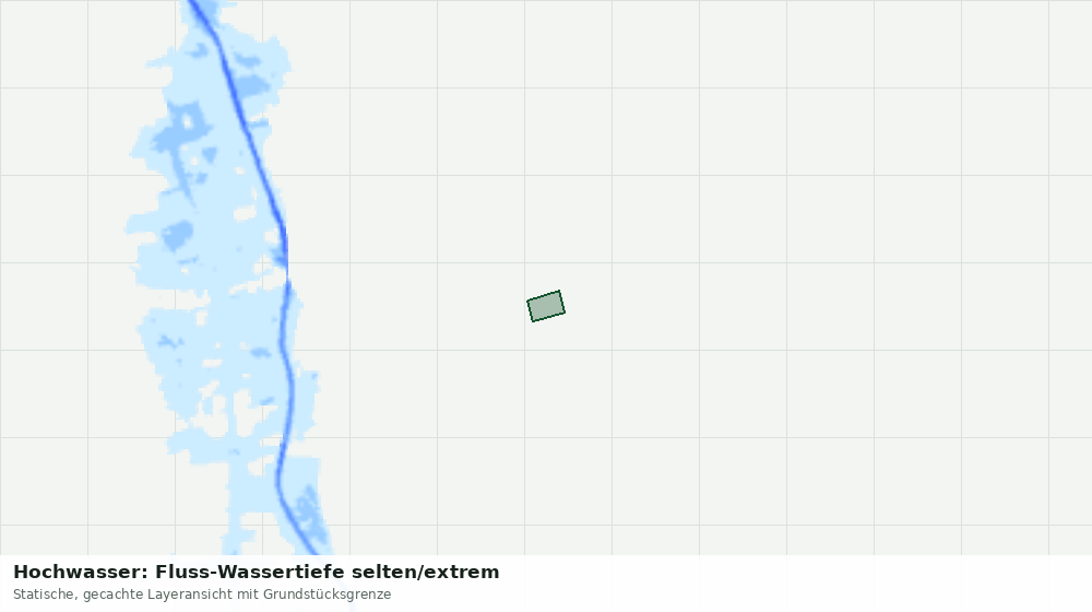 Statische Kartenansicht: Hochwasser: Fluss-Wassertiefe selten/extrem