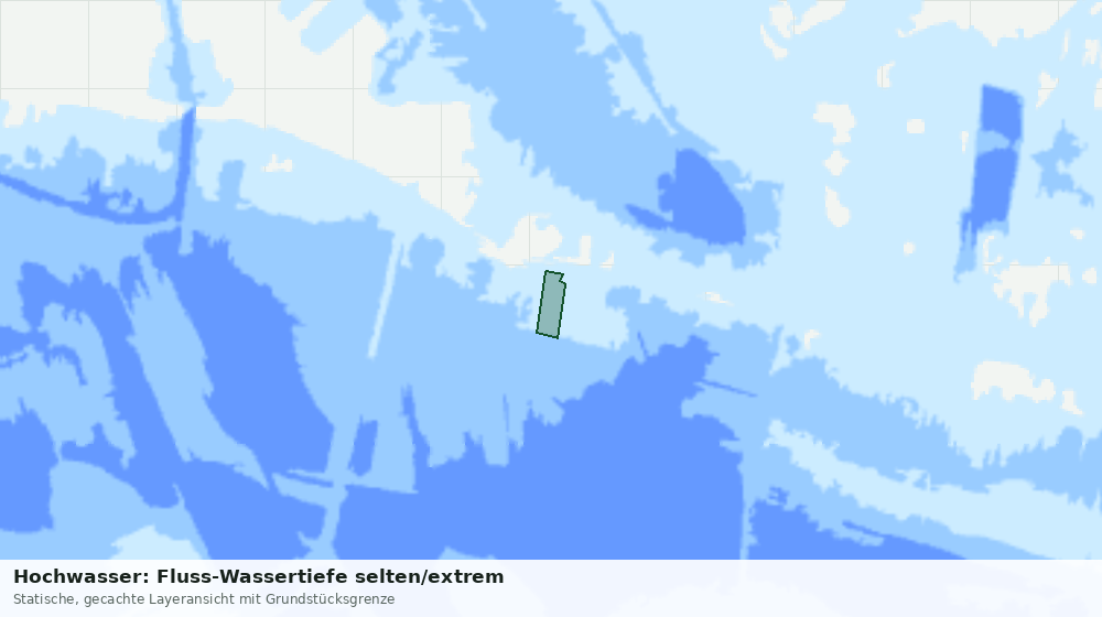 Statische Kartenansicht: Hochwasser: Fluss-Wassertiefe selten/extrem