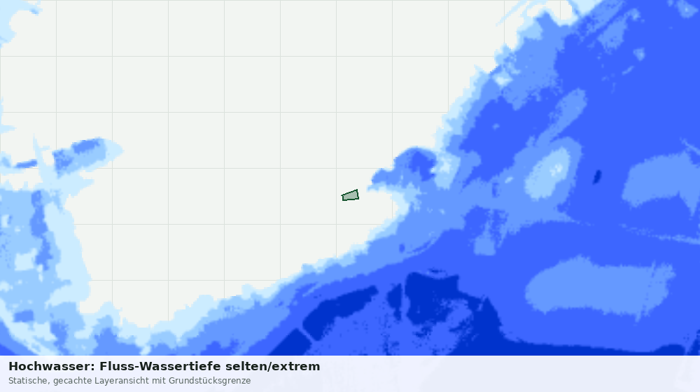 Statische Kartenansicht: Hochwasser: Fluss-Wassertiefe selten/extrem