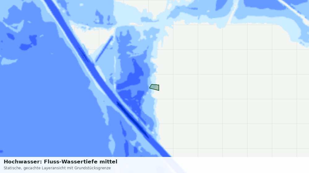 Statische Kartenansicht: Hochwasser: Fluss-Wassertiefe mittel