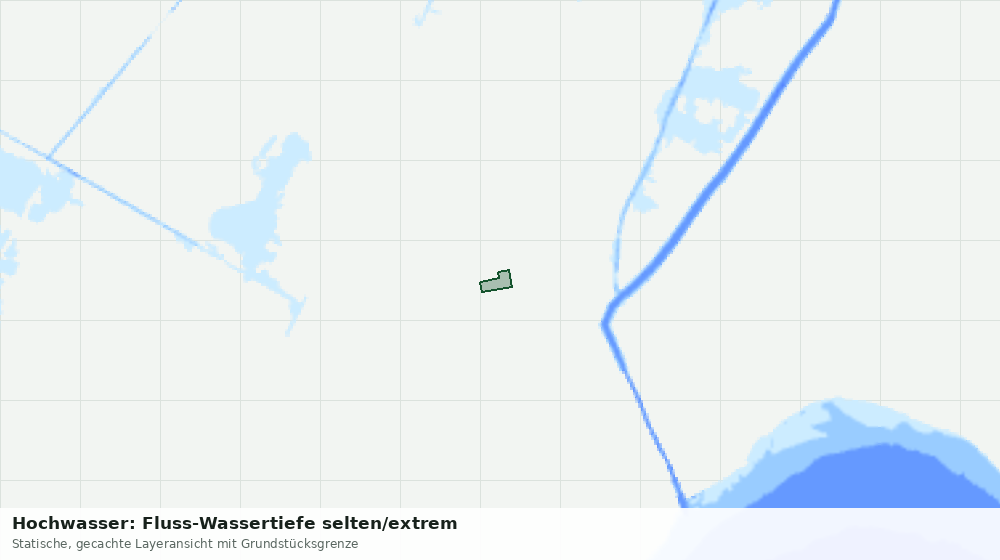 Statische Kartenansicht: Hochwasser: Fluss-Wassertiefe selten/extrem