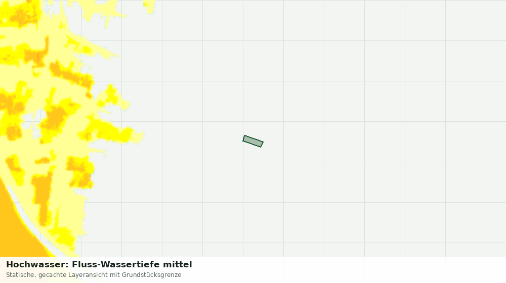 Statische Kartenansicht: Hochwasser: Fluss-Wassertiefe mittel
