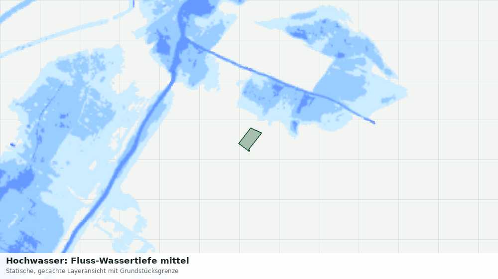 Statische Kartenansicht: Hochwasser: Fluss-Wassertiefe mittel