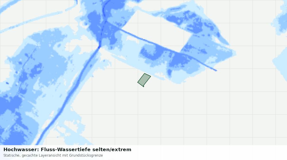 Statische Kartenansicht: Hochwasser: Fluss-Wassertiefe selten/extrem