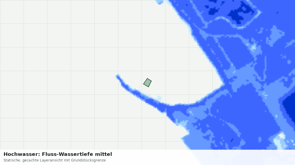 Statische Kartenansicht: Hochwasser: Fluss-Wassertiefe mittel