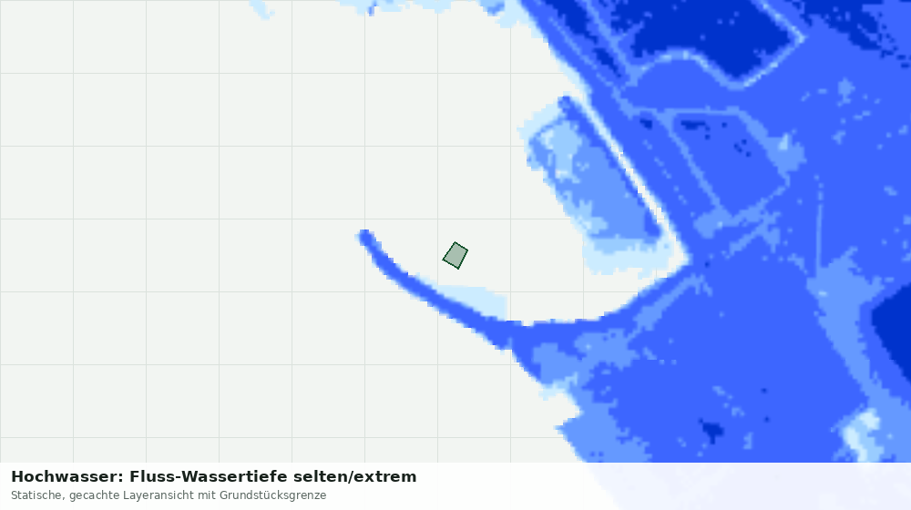 Statische Kartenansicht: Hochwasser: Fluss-Wassertiefe selten/extrem