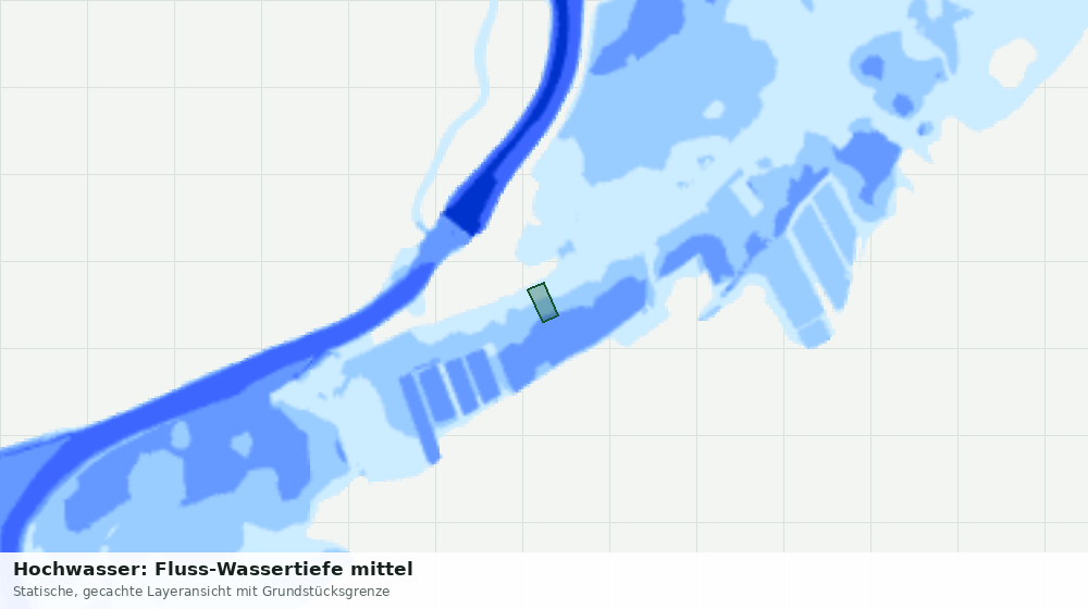 Statische Kartenansicht: Hochwasser: Fluss-Wassertiefe mittel