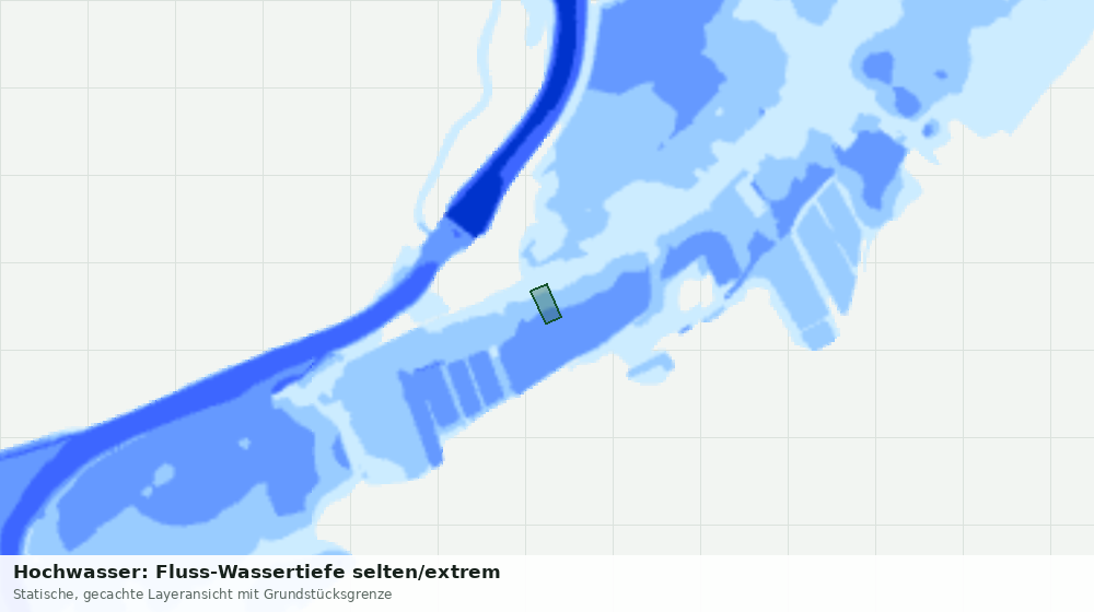 Statische Kartenansicht: Hochwasser: Fluss-Wassertiefe selten/extrem
