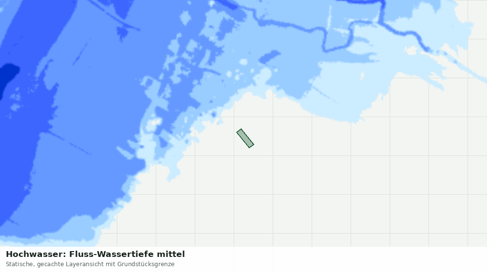 Statische Kartenansicht: Hochwasser: Fluss-Wassertiefe mittel