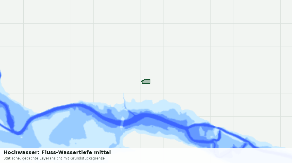 Statische Kartenansicht: Hochwasser: Fluss-Wassertiefe mittel