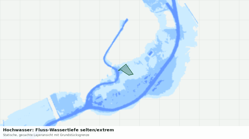 Statische Kartenansicht: Hochwasser: Fluss-Wassertiefe selten/extrem
