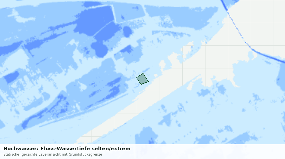 Statische Kartenansicht: Hochwasser: Fluss-Wassertiefe selten/extrem