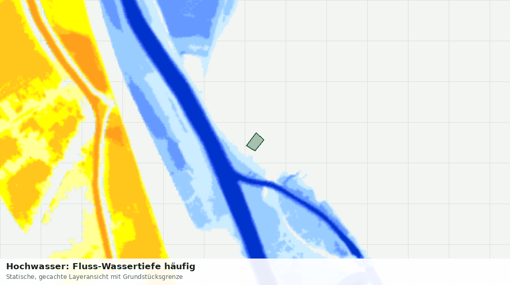Statische Kartenansicht: Hochwasser: Fluss-Wassertiefe häufig