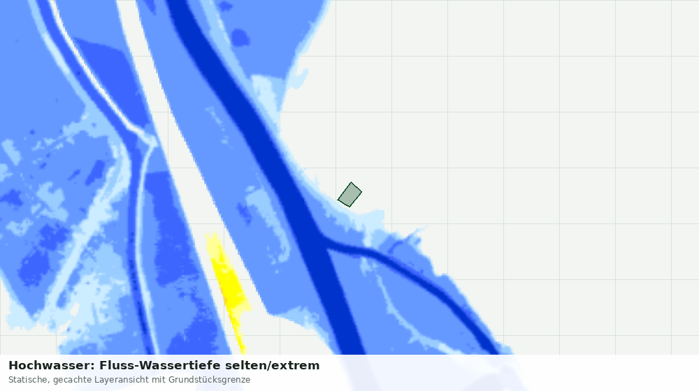 Statische Kartenansicht: Hochwasser: Fluss-Wassertiefe selten/extrem