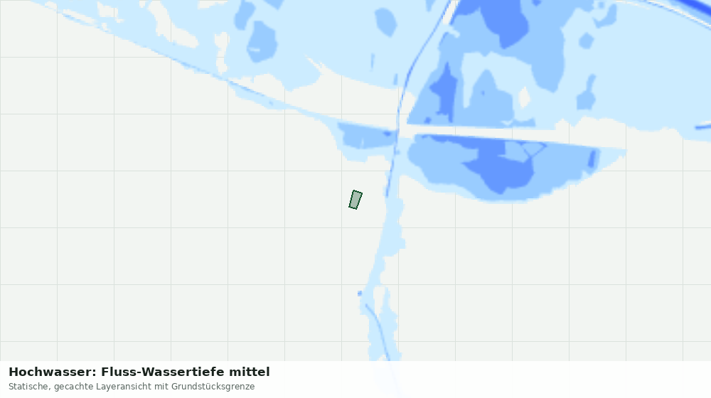 Statische Kartenansicht: Hochwasser: Fluss-Wassertiefe mittel