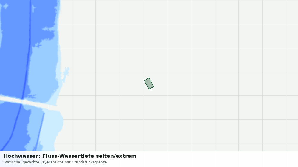 Statische Kartenansicht: Hochwasser: Fluss-Wassertiefe selten/extrem