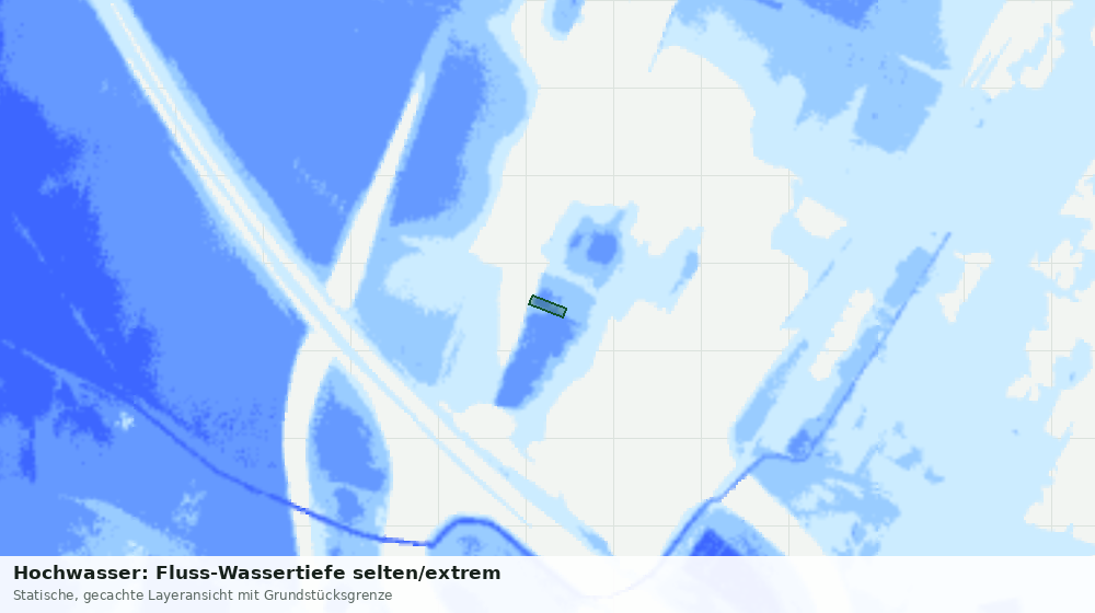 Statische Kartenansicht: Hochwasser: Fluss-Wassertiefe selten/extrem