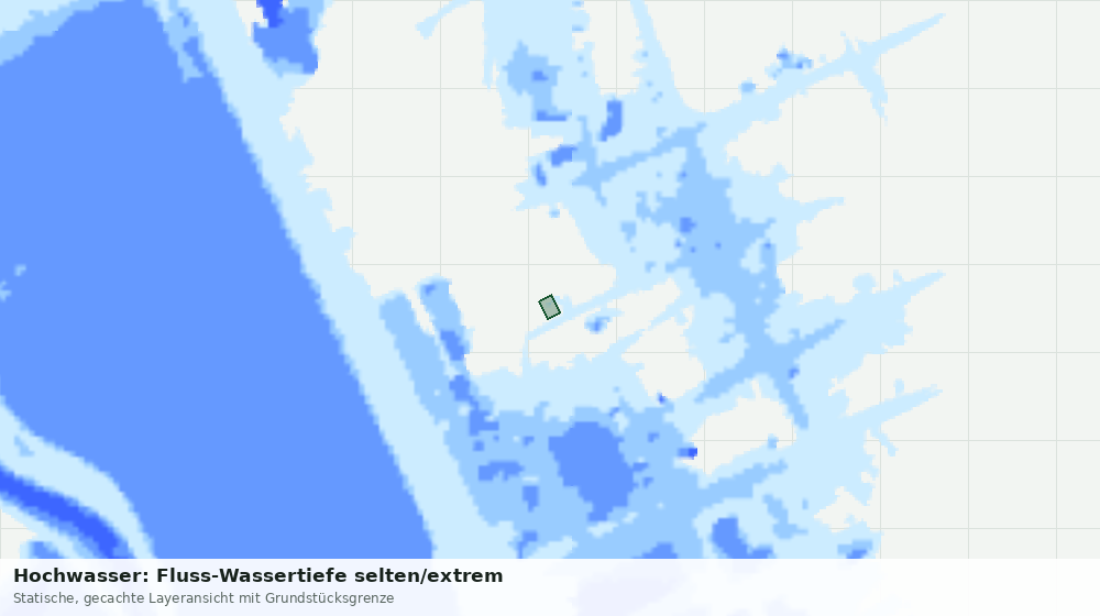 Statische Kartenansicht: Hochwasser: Fluss-Wassertiefe selten/extrem