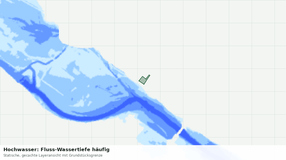 Statische Kartenansicht: Hochwasser: Fluss-Wassertiefe häufig