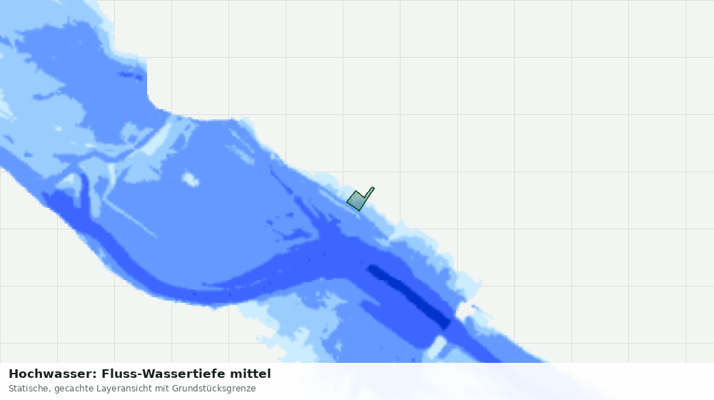 Statische Kartenansicht: Hochwasser: Fluss-Wassertiefe mittel