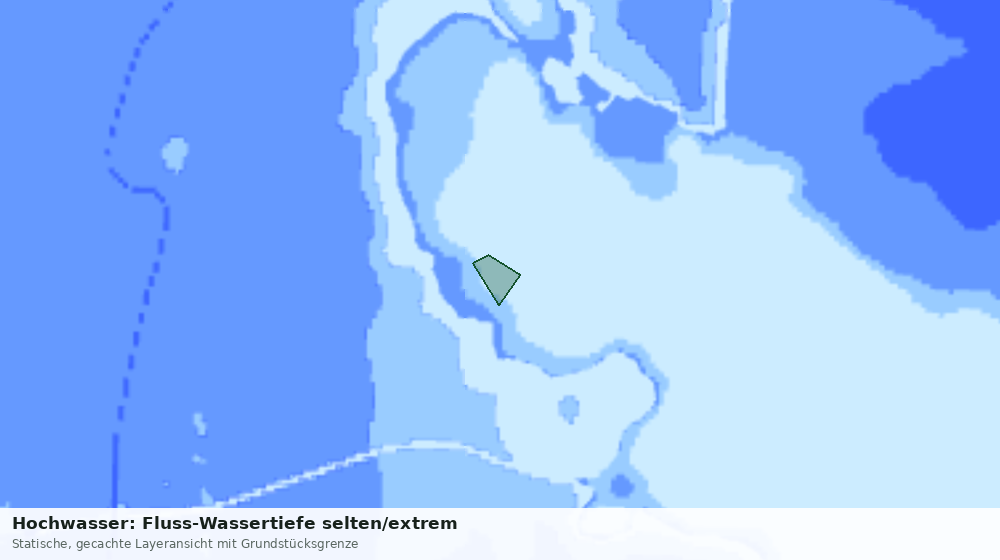 Statische Kartenansicht: Hochwasser: Fluss-Wassertiefe selten/extrem