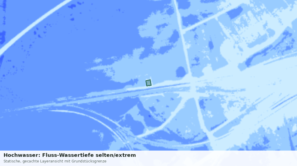 Statische Kartenansicht: Hochwasser: Fluss-Wassertiefe selten/extrem