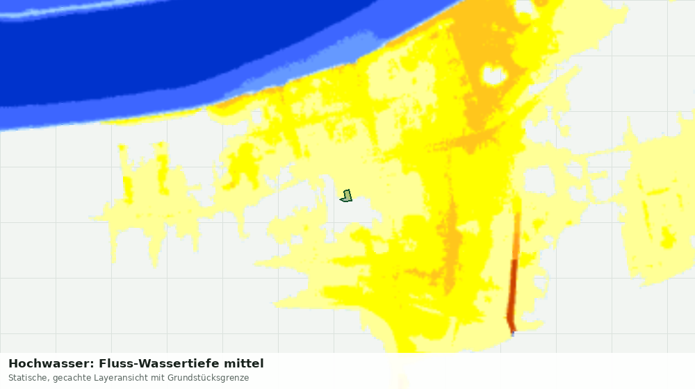 Statische Kartenansicht: Hochwasser: Fluss-Wassertiefe mittel