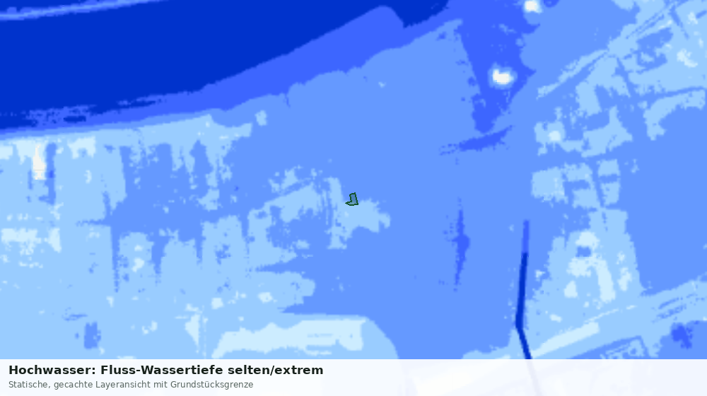 Statische Kartenansicht: Hochwasser: Fluss-Wassertiefe selten/extrem