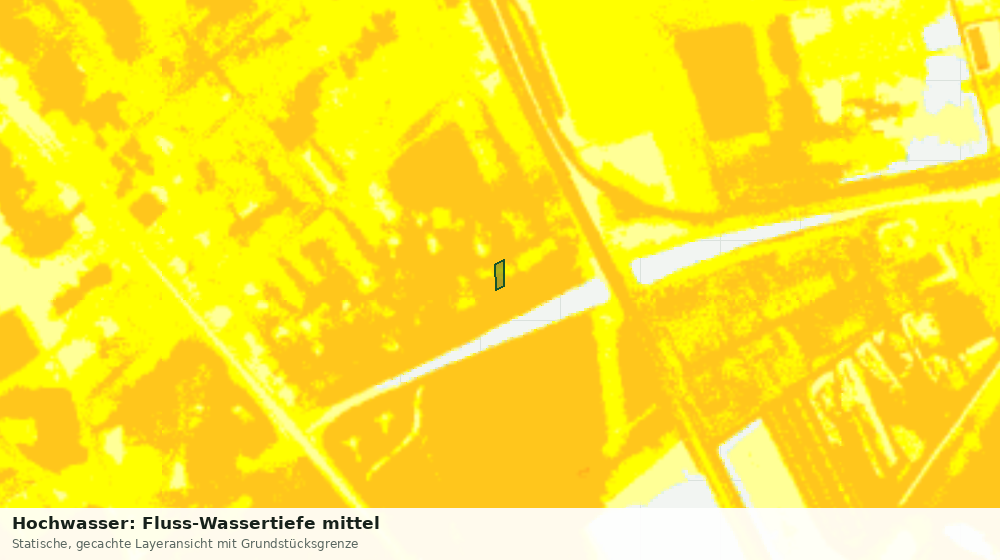 Statische Kartenansicht: Hochwasser: Fluss-Wassertiefe mittel