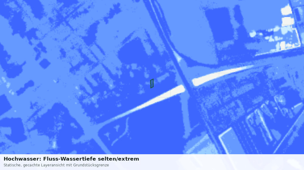 Statische Kartenansicht: Hochwasser: Fluss-Wassertiefe selten/extrem