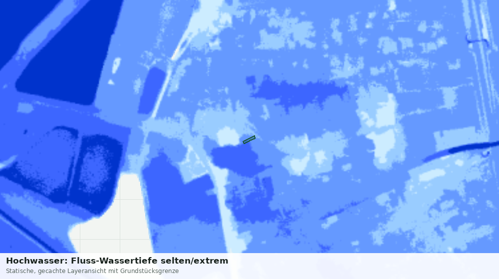 Statische Kartenansicht: Hochwasser: Fluss-Wassertiefe selten/extrem