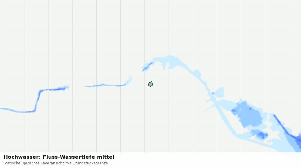 Statische Kartenansicht: Hochwasser: Fluss-Wassertiefe mittel