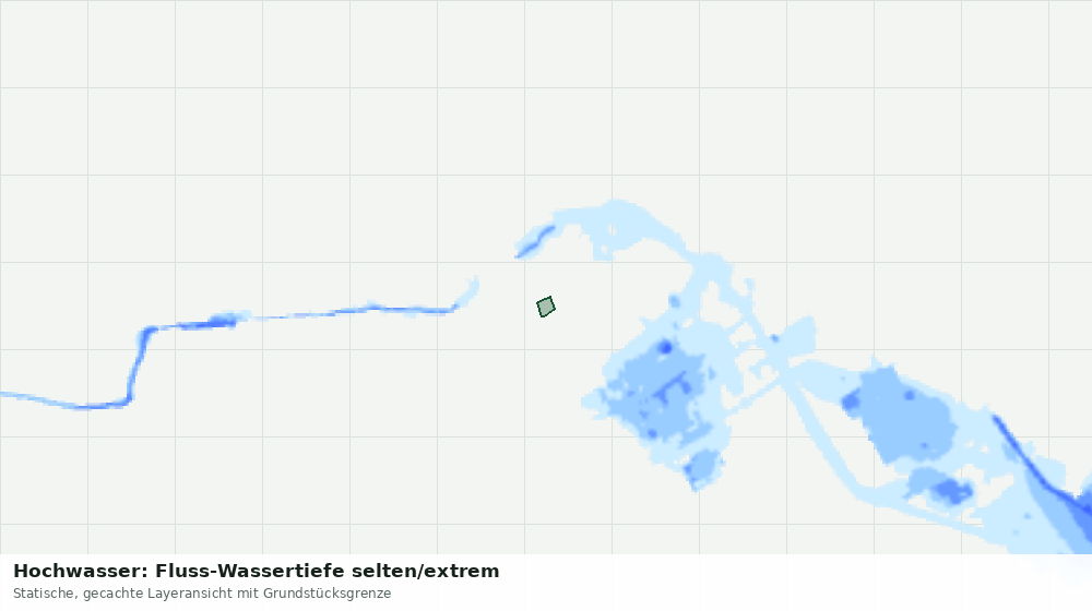 Statische Kartenansicht: Hochwasser: Fluss-Wassertiefe selten/extrem