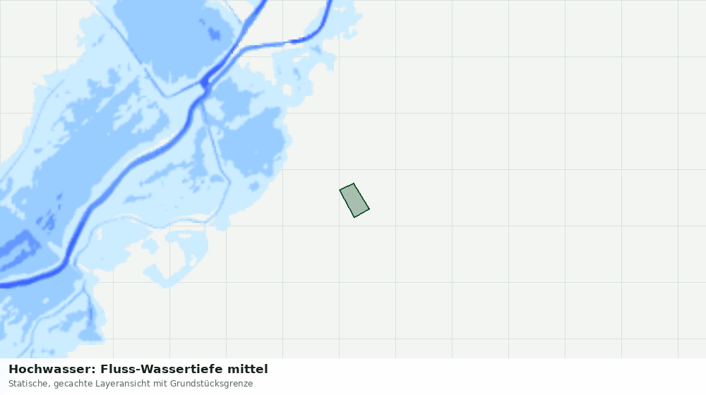Statische Kartenansicht: Hochwasser: Fluss-Wassertiefe mittel