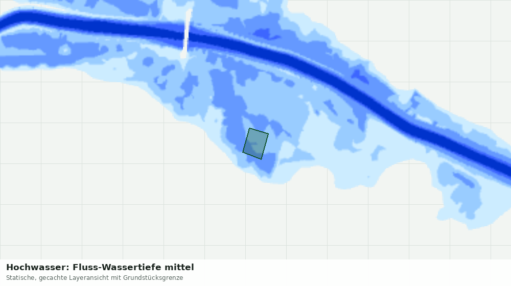 Statische Kartenansicht: Hochwasser: Fluss-Wassertiefe mittel