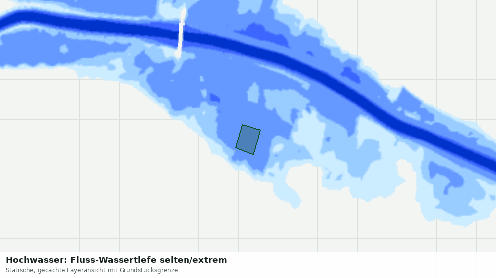 Statische Kartenansicht: Hochwasser: Fluss-Wassertiefe selten/extrem