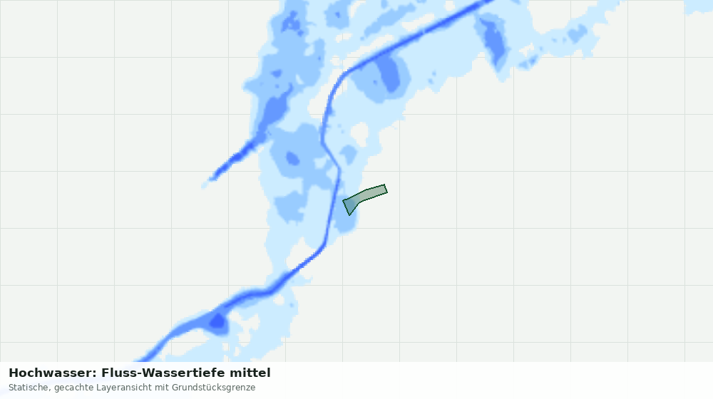 Statische Kartenansicht: Hochwasser: Fluss-Wassertiefe mittel