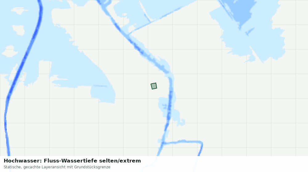 Statische Kartenansicht: Hochwasser: Fluss-Wassertiefe selten/extrem